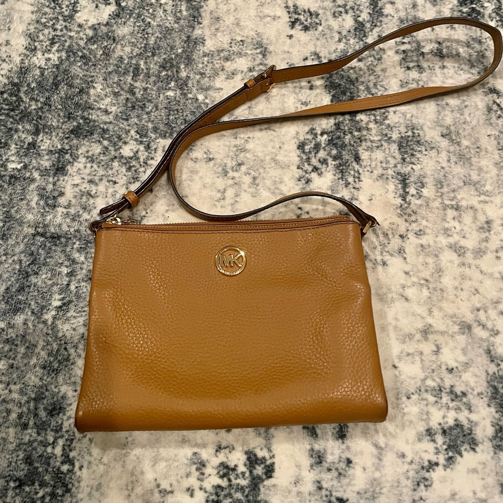 Michael Kors leather brown crossbody bag